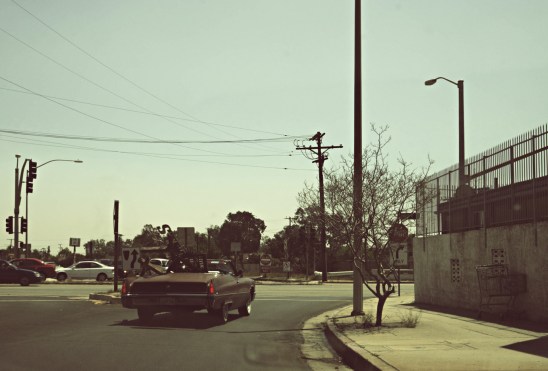 Brown Cadillac Turning