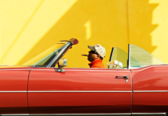 Man in Red Cadillac